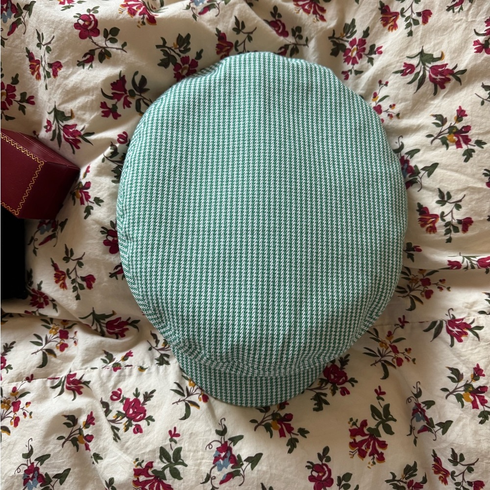 Brixton Fiddler Fisherman Cap in Green Houndstooth - Picture 2 of 4